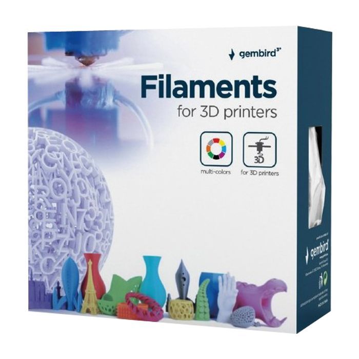 Пластик для 3D-принтера Gembird PLA+, 1.75 мм, 1 kg, gray (3DP-PLA+1.75-02-GR) изображение 3