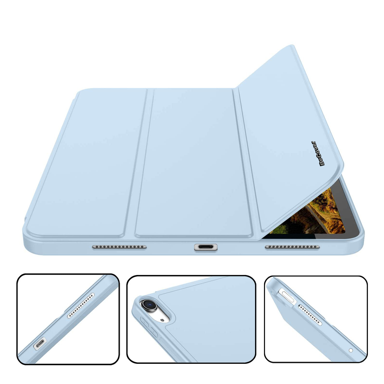 Чохол до планшета BeCover Direct Charge Pen mount Apple Pencil Apple iPad Air 5 (2022) 10.9" Light Blue (708779) зображення 5