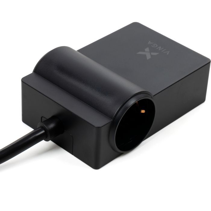 Зарядний пристрій Vinga 65W PD/QC 2xUSB-C+2xUSB-A+2xSchukoF 1.5m CEE7/7 (VCHG2OAC65) зображення 2
