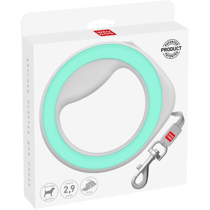Повідець для собак WAUDOG R-leash світловідбиваюча стрічка XS-M до 40 кг 2.9 м білий (812715) зображення 2