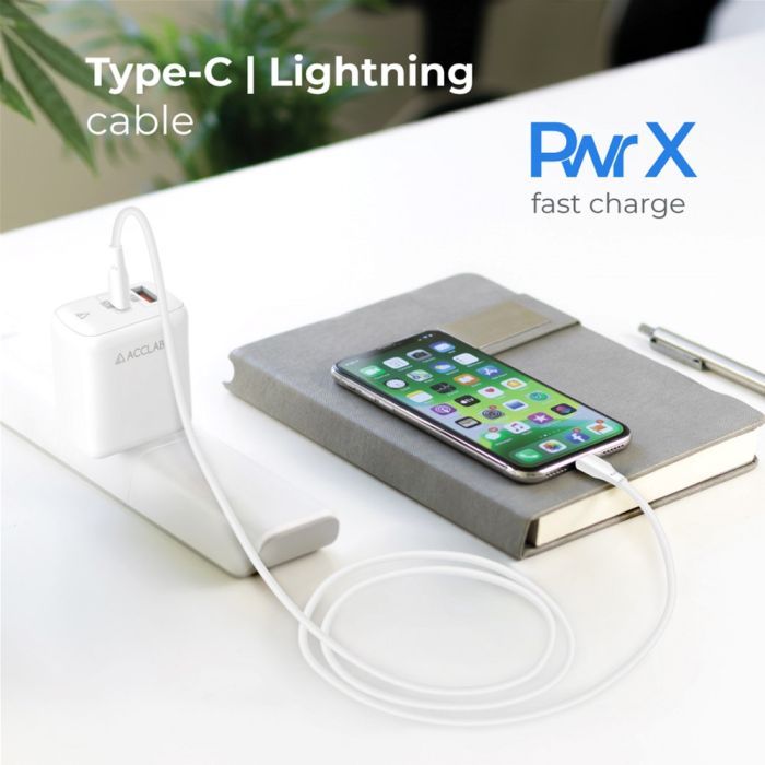 Дата кабель USB-C to Lightning 1.2m PwrX 30W ACCLAB (1283126559556) изображение 5