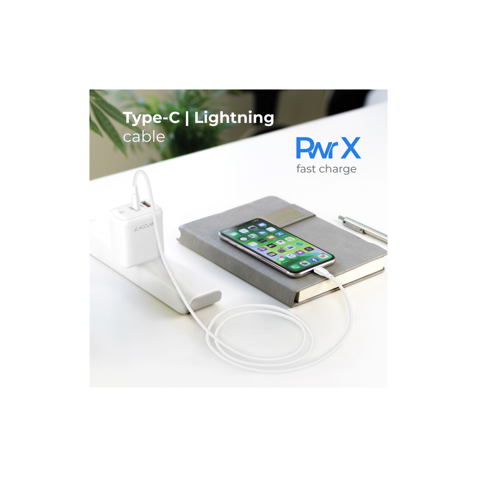 Дата кабель USB-C to Lightning 1.2m PwrX 30W ACCLAB (1283126559556) зображення 5