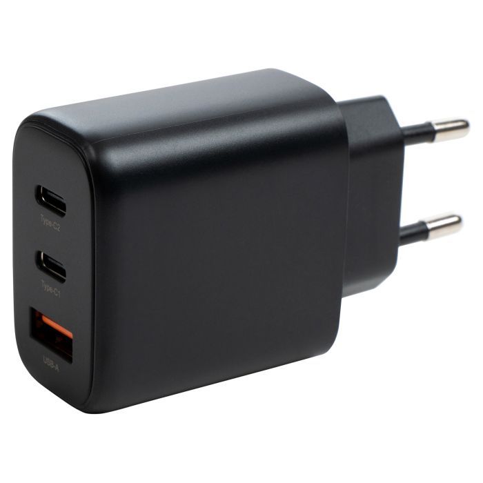 Зарядний пристрій Vinga GaN 65W PD+QC 2C1A ports Wall Charger (VCPCHCCA65B) зображення 2