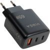 Зарядний пристрій Vinga GaN 65W PD+QC 2C1A ports Wall Charger (VCPCHCCA65B) зображення 3