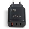 Зарядний пристрій Vinga GaN 65W PD+QC 2C1A ports Wall Charger (VCPCHCCA65B) зображення 5