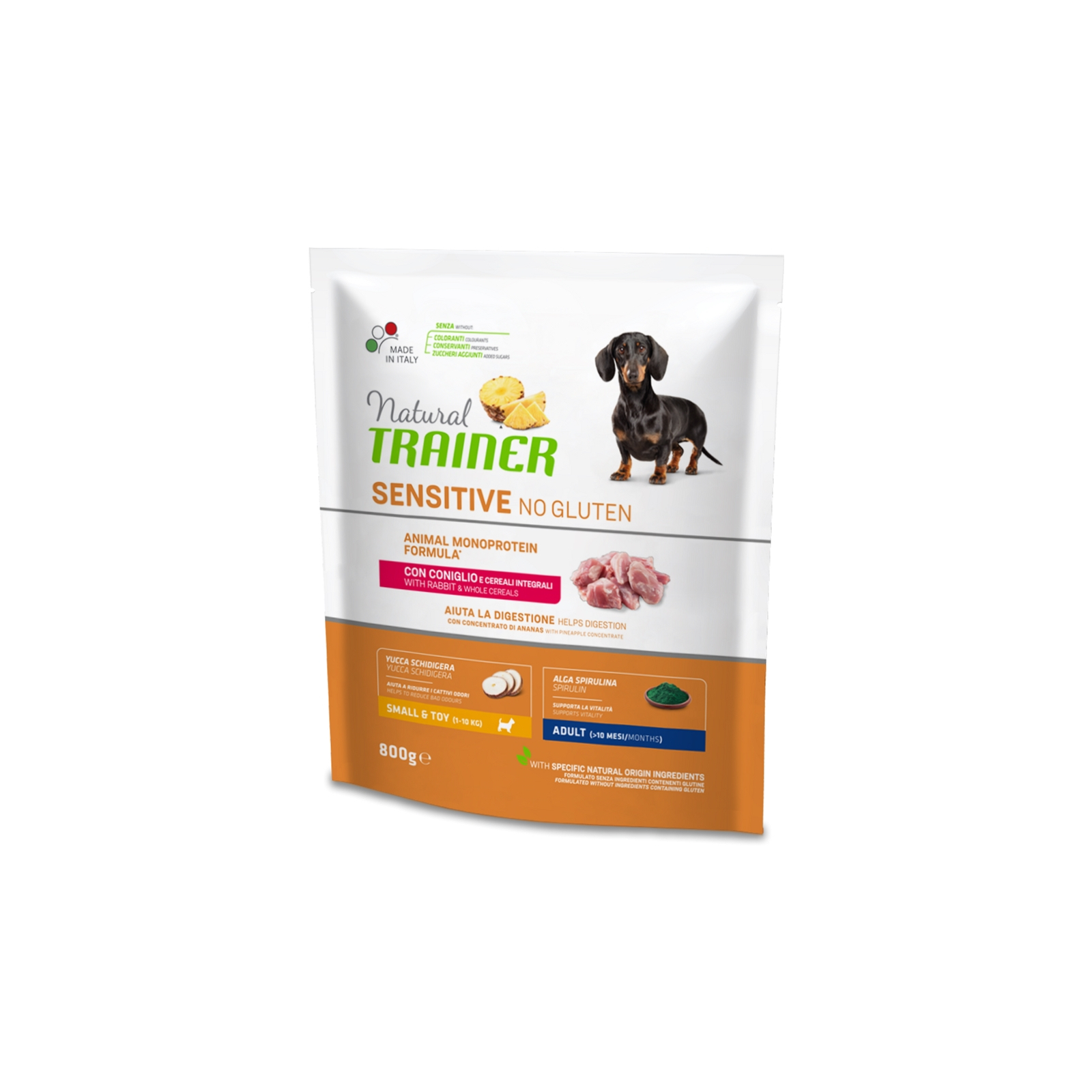 Сухой корм для собак Trainer Natural Dog Sensitive No Gluten Rabbit 800 г (8059149428239)