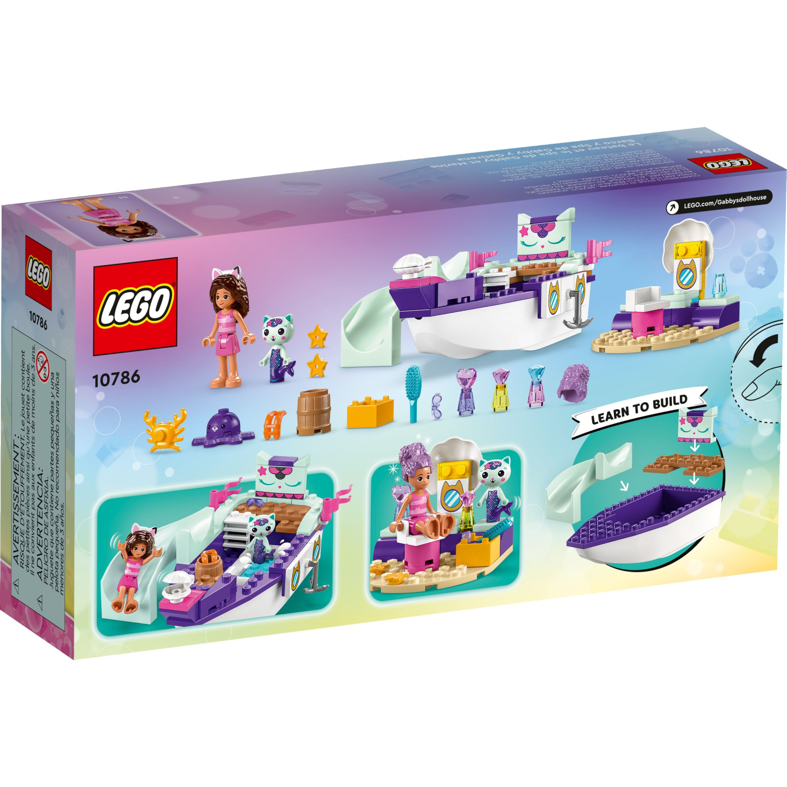 Конструктор LEGO Gabby's Dollhouse Корабль и спа Габби и Нявки 88 деталей (10786) изображение 6