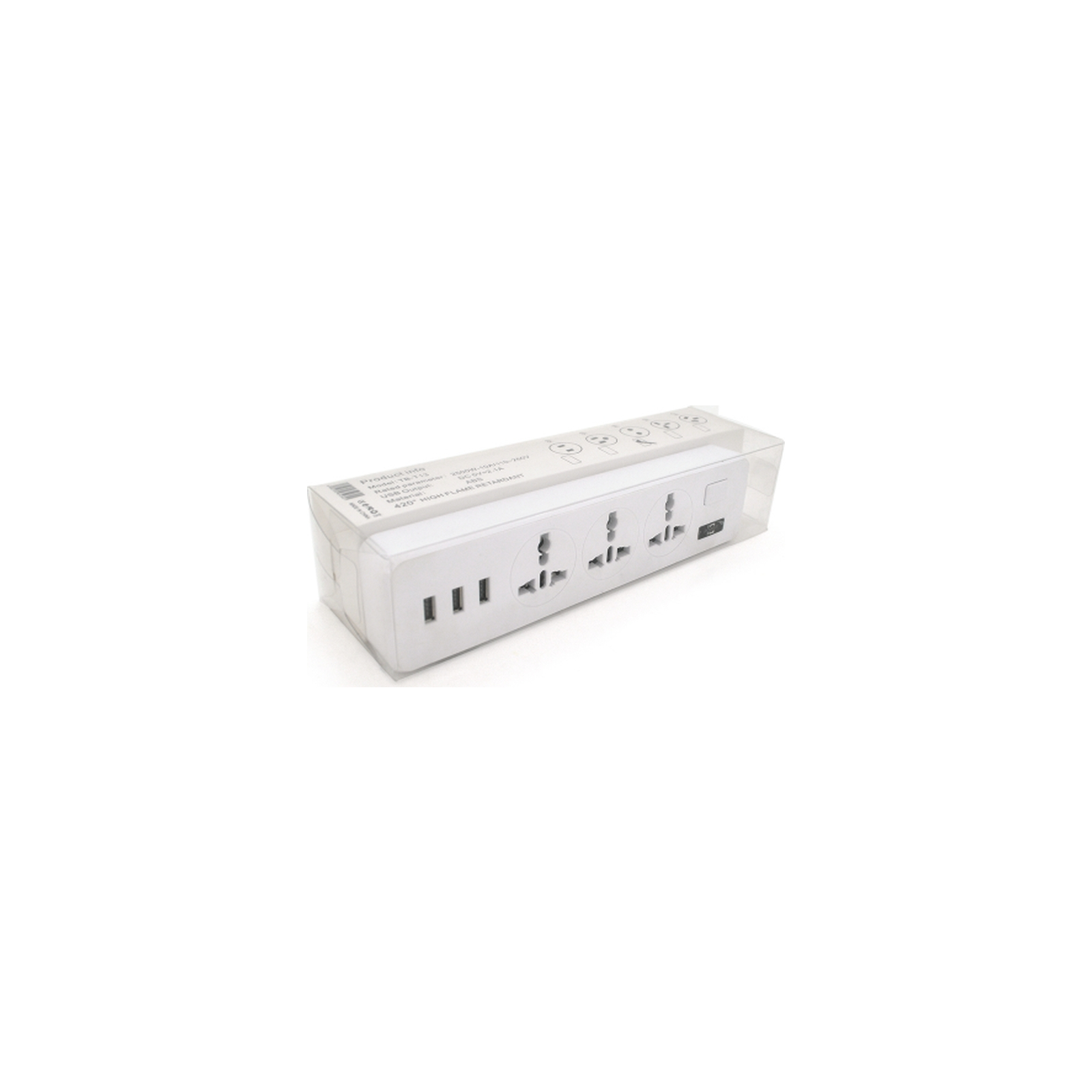 Сетевой фильтр питания Voltronic TВ-Т13, 3роз, 3*USB White (ТВ-Т13-White) изображение 2