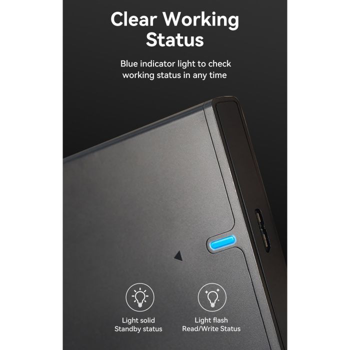 Карман внешний Vention 2.5" HDD/SSD USB 3.0 Micro-B Black (KPAB0) изображение 10