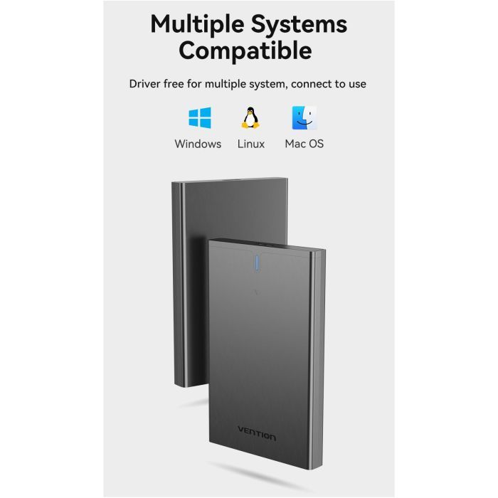 Карман внешний Vention 2.5" HDD/SSD USB 3.0 Micro-B Black (KPAB0) изображение 8