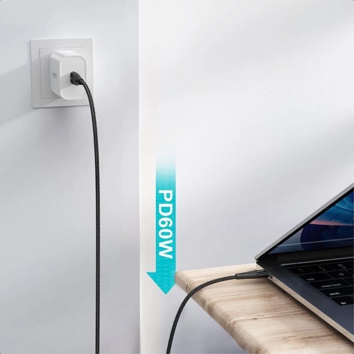 Дата кабель USB-C to USB-C 1.2m USB 2.0 60W Choetech (XCC-1003) изображение 4
