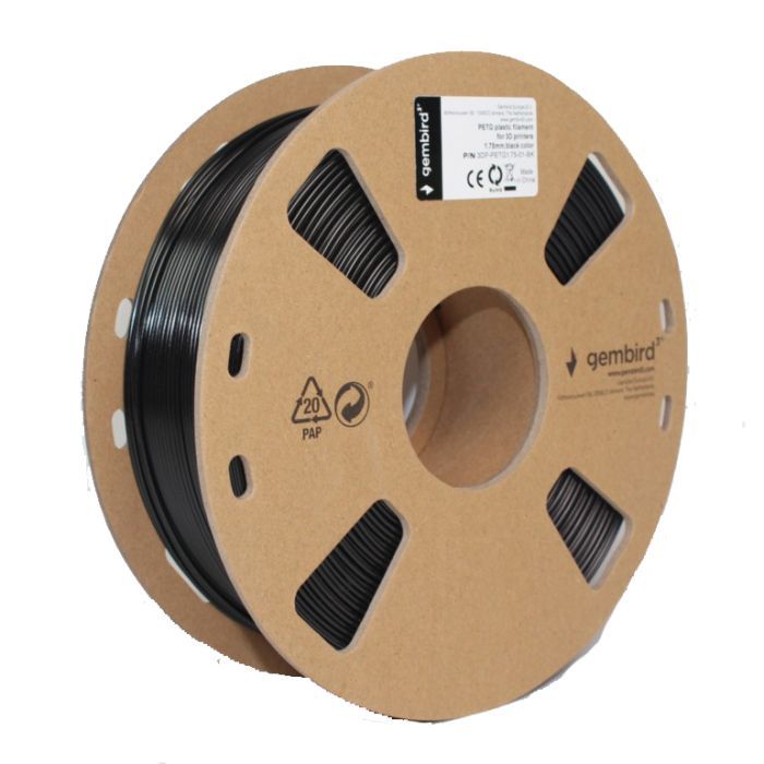 Пластик для 3D-принтера Gembird PETG, 1.75 мм, gray, 1 кг (3DP-PETG1.75-01-GR) изображение 3
