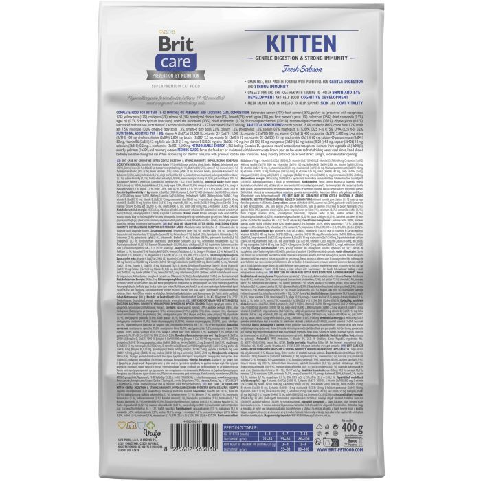 Сухий корм для кішок Brit Care Cat GF Kitten Gentle Digestion Strong Immunity з лососем 400 г (8595602565030) зображення 2
