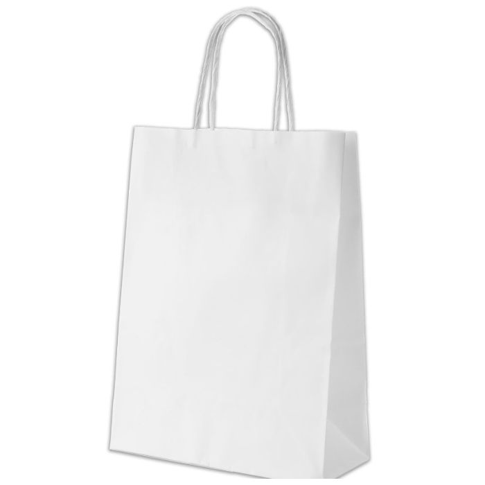 Подарочный пакет Куверт 100 Ecobag бумажный, 24х10х32 см белый (BAG-KUV-240100360-WH)