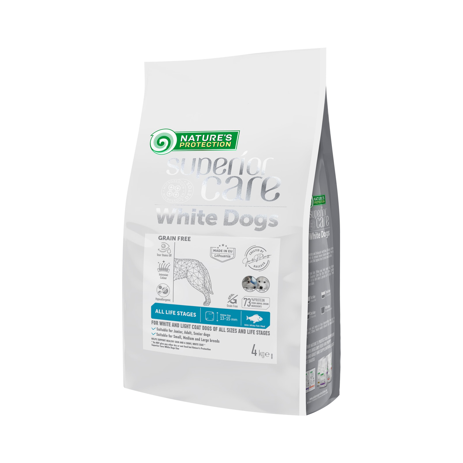 Сухий корм для собак Nature's Protection Superior Care White Dogs Grain Free White Fish All Sizes and Life Stages 4 кг (NPSC47592)
