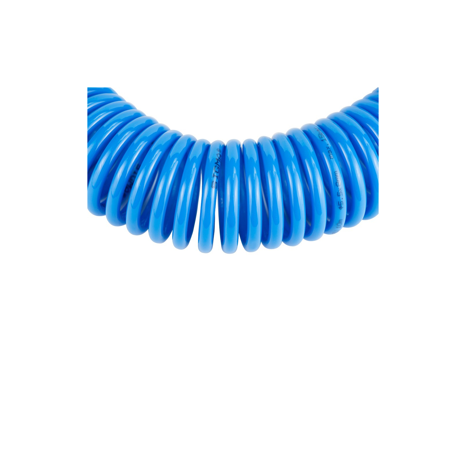 Пневматический шланг Sigma спиральный полиуретановый (PU) 10м 5.5x8мм (7012021) изображение 2