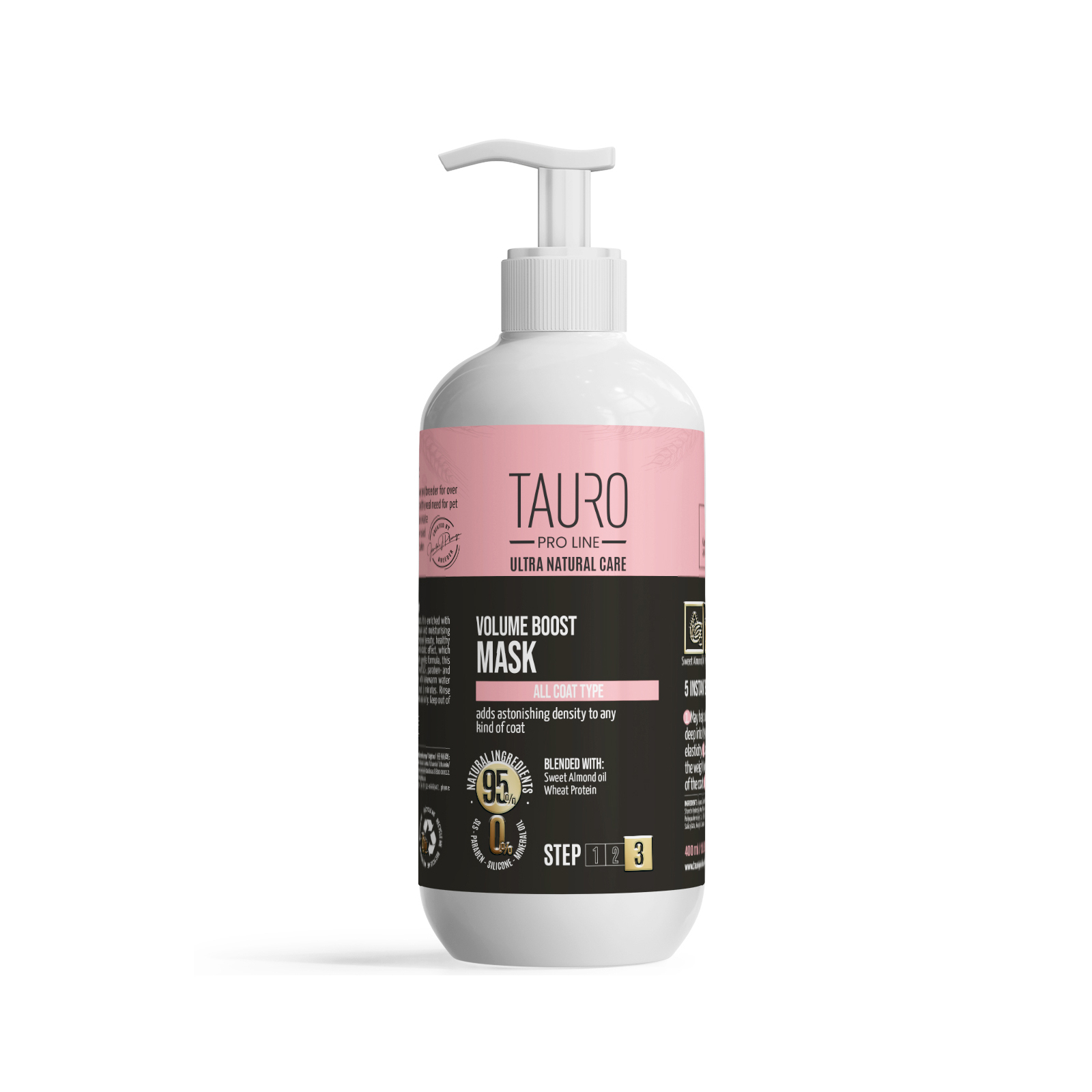 Маска для животных Tauro Pro Line Ultra Natural Care Volume Boost 400 мл (TPL63583)