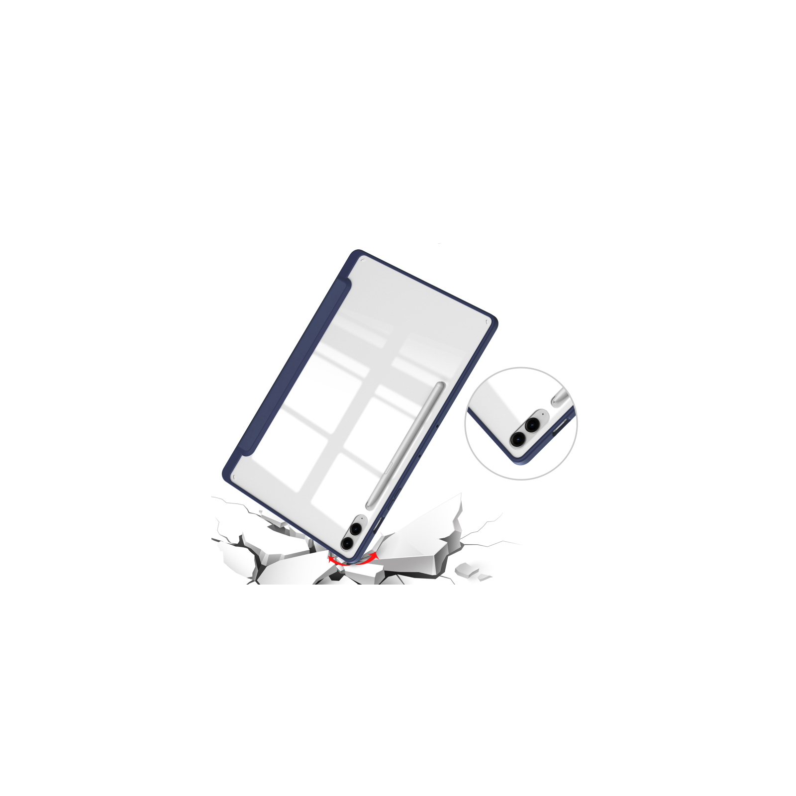 Чехол для планшета BeCover Soft Edge stylus holder Samsung Tab S9 Plus (SM-X810/SM-X816)/S9 FE Plus (SM-X610/SM-X616) 12.4" (710409) изображение 4
