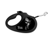 Повідок для собак WAUDOG R-leash "Джокер чорний" світловідбивна стрічка XS до 12 кг 3 м чорний (8123-1027-01)