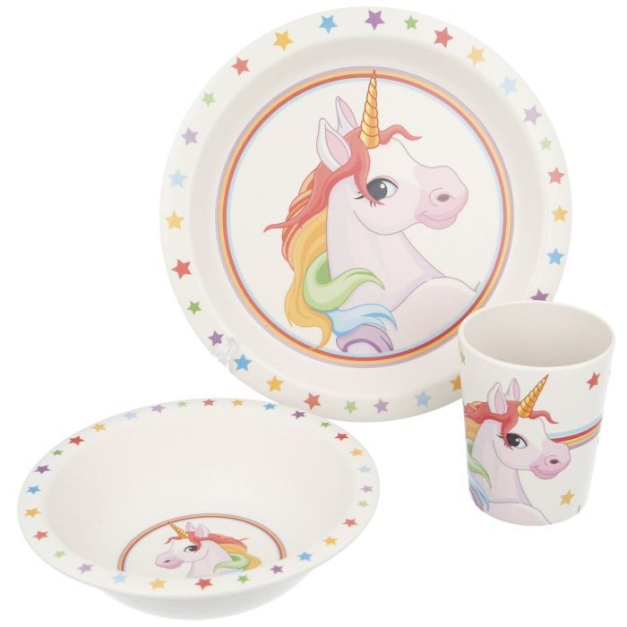 Набор детской посуды Stor Unicorns, Bamboo Set (Stor-01005)