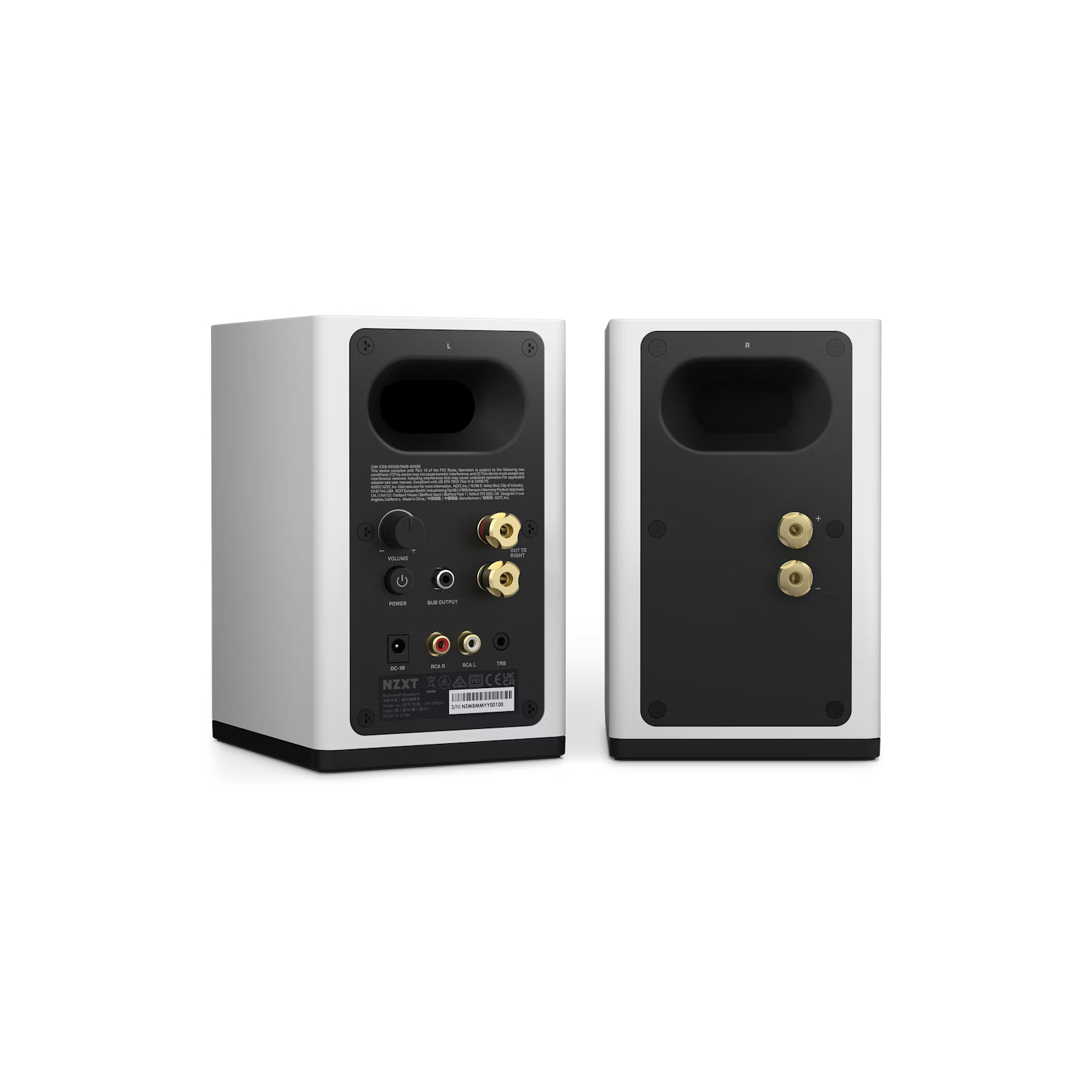 Акустическая система NZXT Gaming Speakers 3" White V2 EU (AP-SPKW2-EU) изображение 3