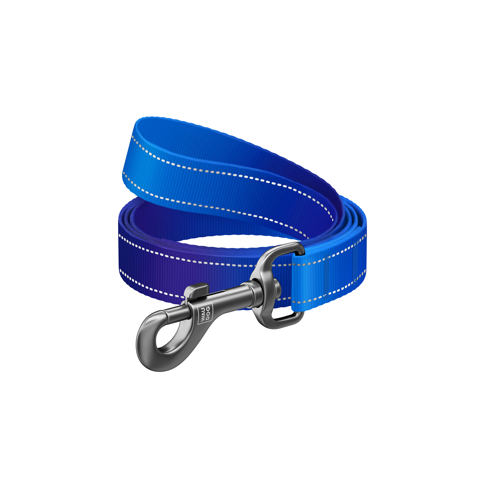 Повідок для собак WAUDOG Nylon Mono, світловідбивний L-XXL синій (521912) зображення 2