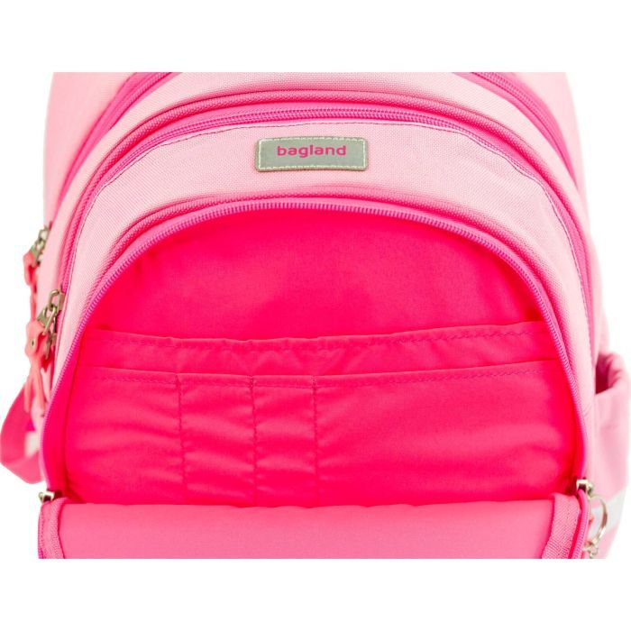 Рюкзак шкільний Bagland Butterfly 21 л. рожевий 1140 (0056566) (953917118) зображення 4