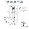 Витяжка кухонна Minola HDN 6224 BL 700 LED зображення 11