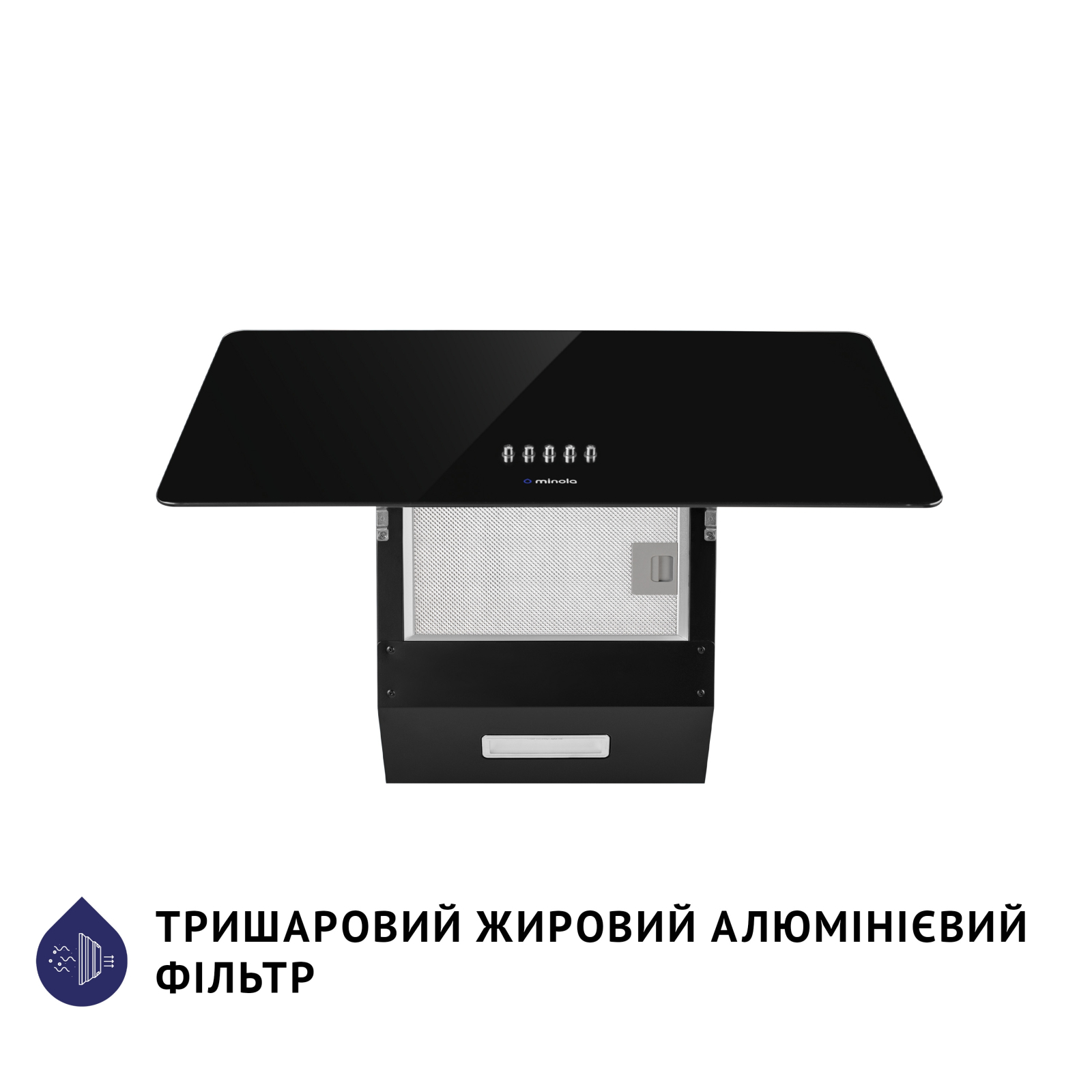 Вытяжка кухонная Minola HDN 6224 BL 700 LED изображение 6