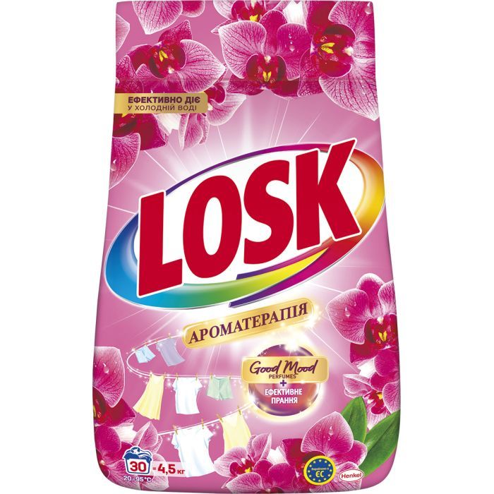 Стиральный порошок Losk Ароматерапия Эфирные масла и аромат Малазийского цветка 4.5 кг (9000101805604)