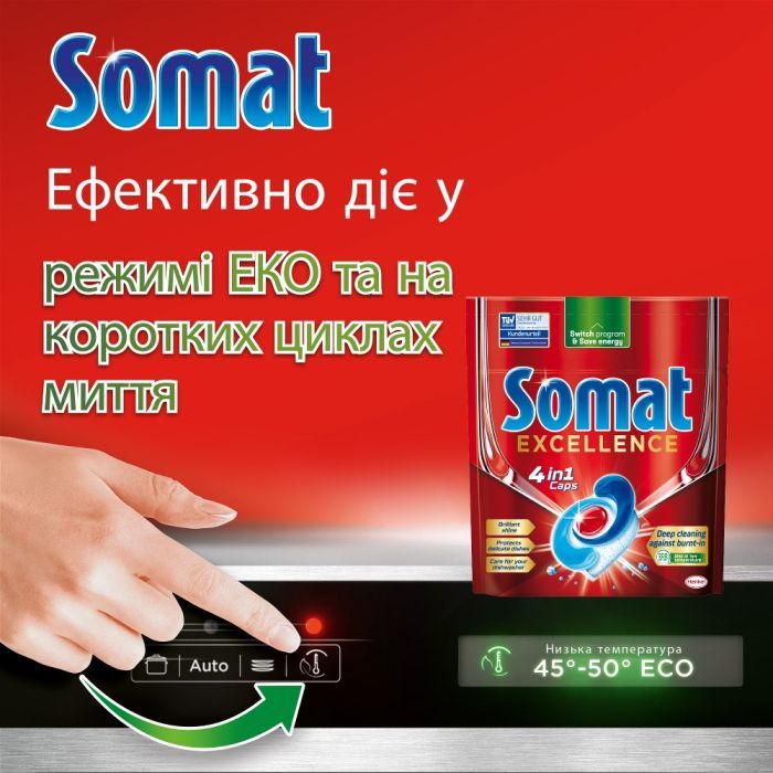 Таблетки для посудомоечных машин Somat Excellence 60 шт. (9000101808087) изображение 5