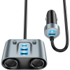 Зарядний пристрій HOCO Z51 Establisher 2xUSB, USB Type-C Metal Gray (6942007600439) зображення 3
