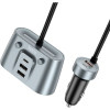 Зарядний пристрій HOCO Z51 Establisher 2xUSB, USB Type-C Metal Gray (6942007600439) зображення 5