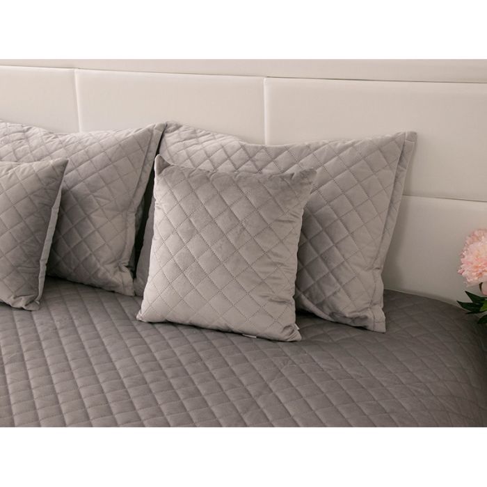 Покрывало Руно двустороннее декоративное Velour Grey ромб 150х220 см (360.55_Grey ромб) изображение 7