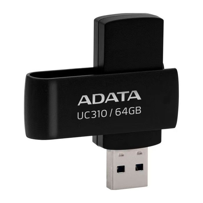 USB флеш накопитель ADATA 64GB UC310 Black USB 3.0 (UC310-64G-RBK) изображение 3
