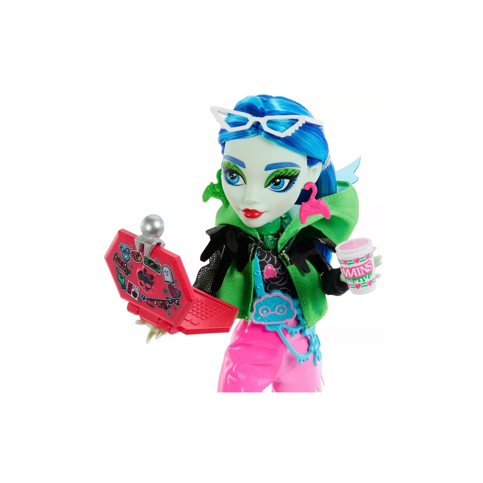 Кукла Monster High Неоновые и бомбезные Ужас-секреты Гулии (HNF81) изображение 3