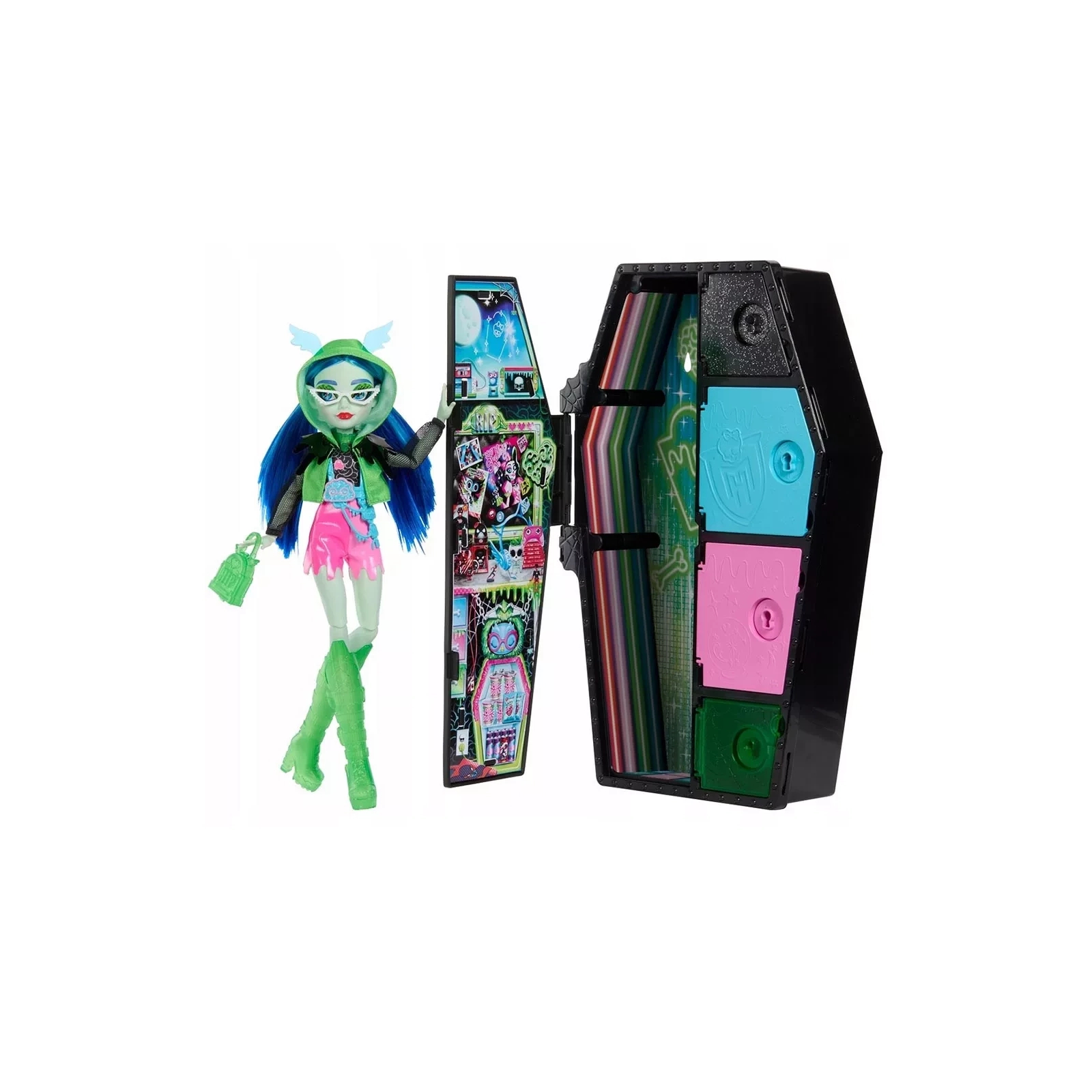 Кукла Monster High Неоновые и бомбезные Ужас-секреты Гулии (HNF81)
