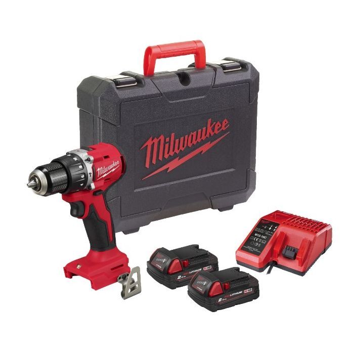 Шуруповерт Milwaukee ударный M18 BLPDRC-202C, 60.5 Нм, 2x2Ah, кейс (4933492822)