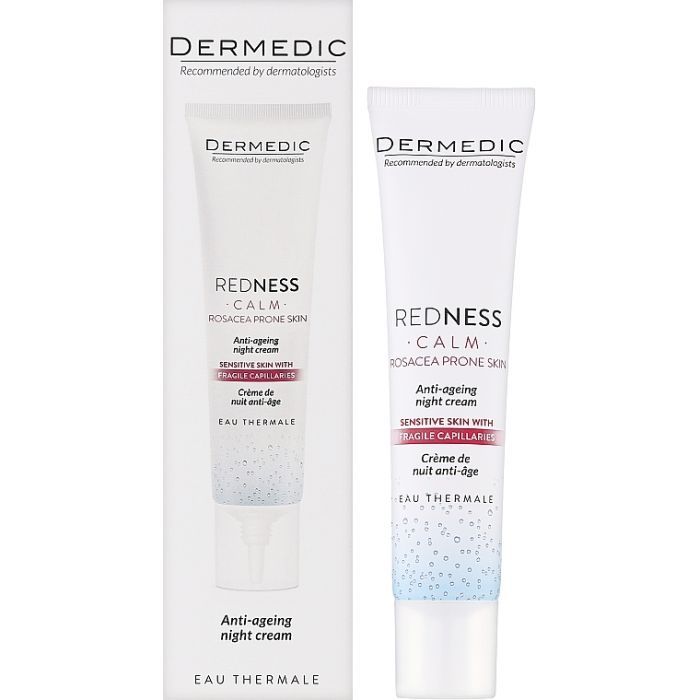 Крем для обличчя Dermedic Redness Calm Нічний Антивіковий 40 мл (5901643176563) зображення 2