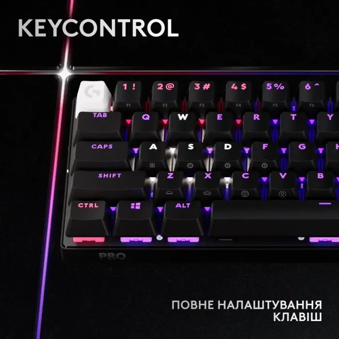 Клавиатура Logitech G Pro X 60 Lightspeed GX Tactile Wireless/Bluetooth UA White (920-011930) изображение 10