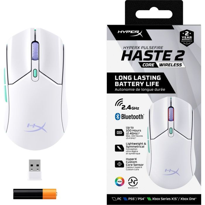 Мышка HyperX Pulsefire Haste 2 Core Wireless Black (8R2E6AA) изображение 9