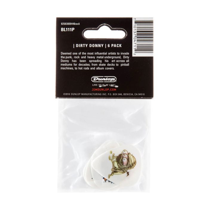 Медиатор Jim Dunlop Dirty Donny Picks .73mm 6 шт. (BL111P.73) изображение 3