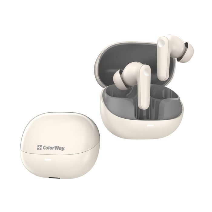Наушники ColorWay Slim TWS-1 Earbuds Long Life Beige (CW-TWS1BE) изображение 7