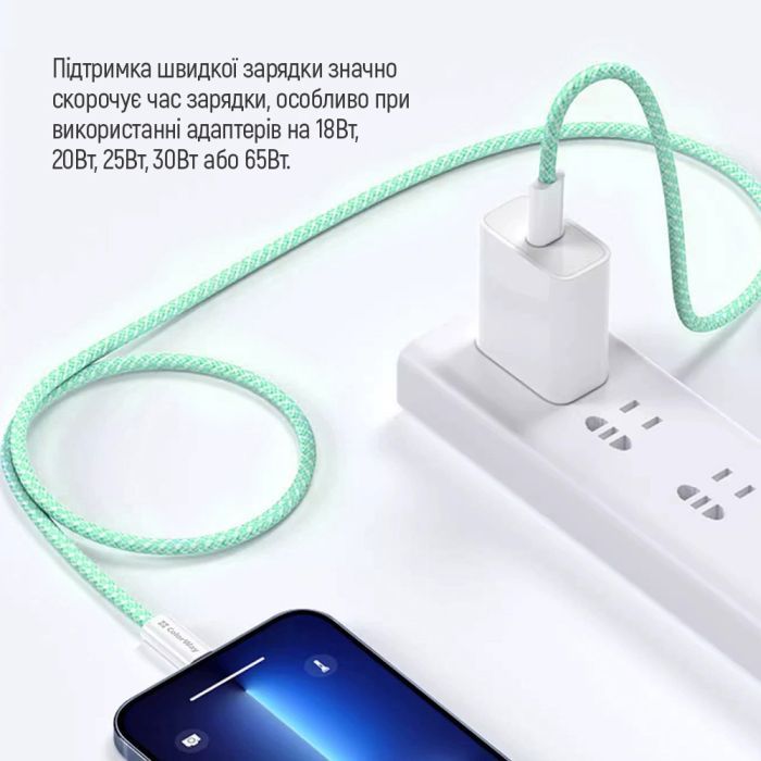 Дата кабель USB-C to USB-C 1.0m 60W 3.0А black ColorWay (CW-CBPDCC061-BK) зображення 11