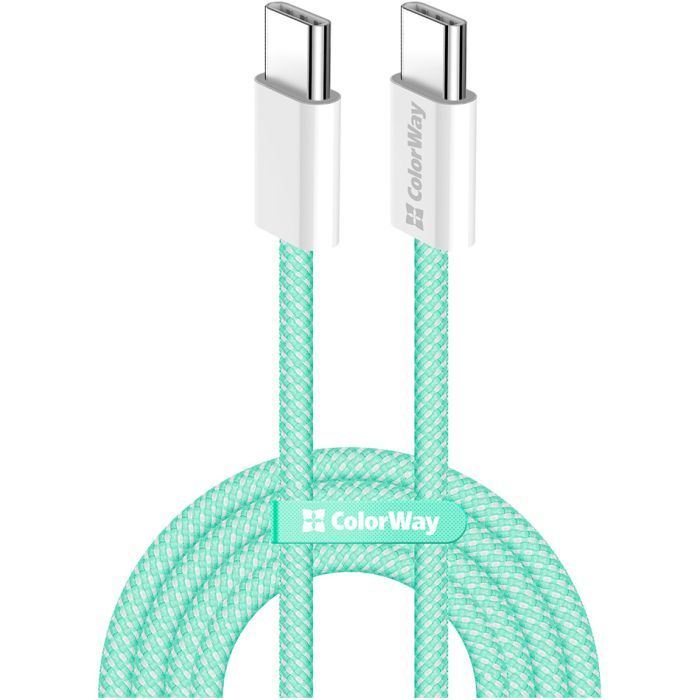 Дата кабель USB-C to USB-C 1.0m 60W 3.0А black ColorWay (CW-CBPDCC061-BK)