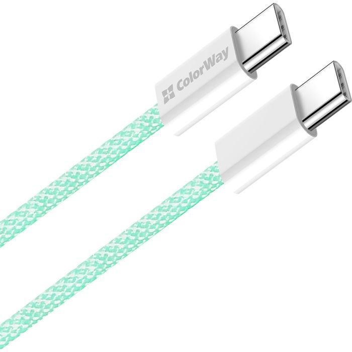 Дата кабель USB-C to USB-C 1.0m 60W 3.0А black ColorWay (CW-CBPDCC061-BK) зображення 2