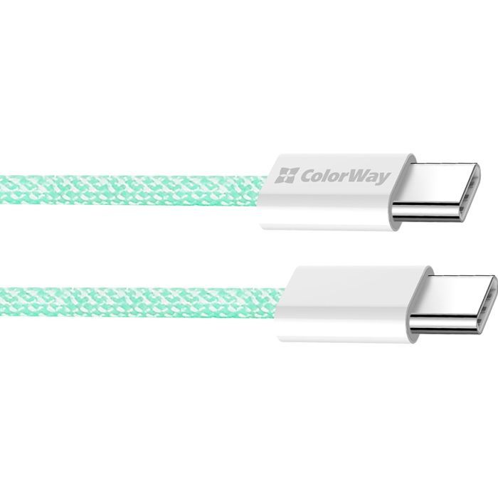 Дата кабель USB-C to USB-C 1.0m 60W 3.0А black ColorWay (CW-CBPDCC061-BK) зображення 3