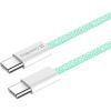Дата кабель USB-C to USB-C 1.0m 60W 3.0А green ColorWay (CW-CBPDCC061-G) зображення 6