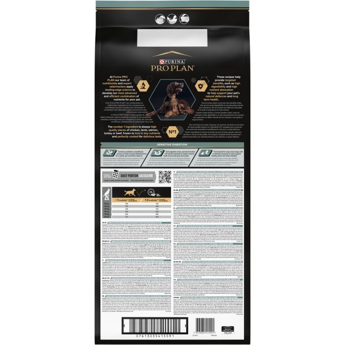 Сухой корм для собак Purina Pro Plan Large Athletic Adult 2+ Sensitive Digestion Для больших пород С ягненком 14 кг (7613035415591) изображение 3