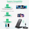 Зарядное устройство Choetech 15W Fast Wireless Charging Stand 2coils black (T555-F-BK) изображение 5